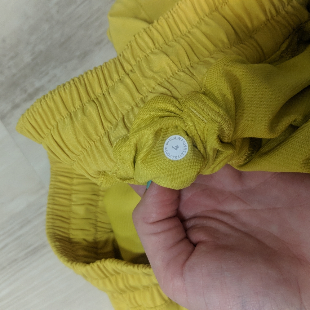 Yellow Lululemon-Peloton Shorts - Size 4 - Picture 4 of 4